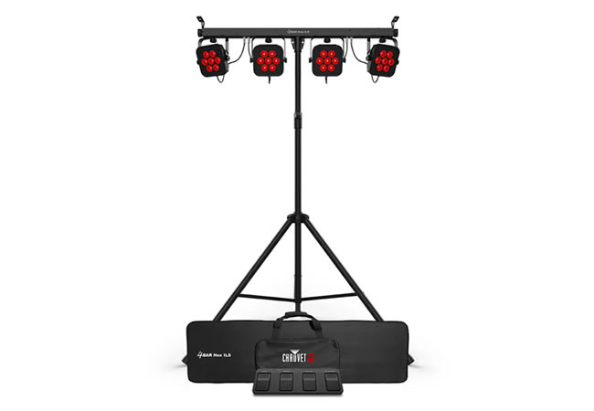 4BAR Quad ILS 4-Head Wash Tripod 144 R/144 G/144 B (432) LEDs