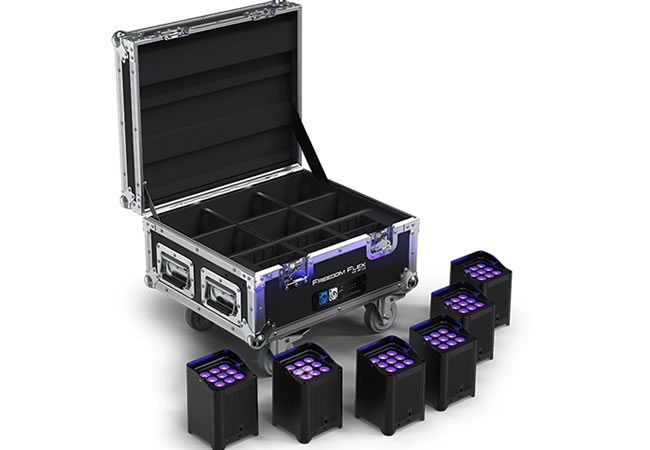 Freedom Flex H9 IP X6 Battery Uplighters w/ Case 6x Fixtures IP54