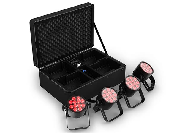 Freedom Par Q12 X4 4-PACK Battery Powered PARs with Charge Case