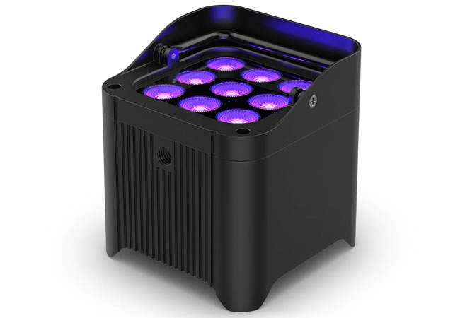 Freedom Par H9 IP Battery Uplighter 9x10W RGBAW+UV LEDs Black
