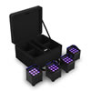 Freedom Par H9 IP X4 4-PACK Battery Uplighter 9x10W RGBAW+UV LEDs