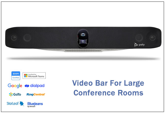 Poly Studio X70 Video Bar  For Large Conference Rooms