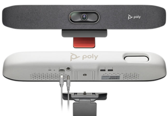 POLY STUDIO R30 USB video bar designed for huddle rooms and small group spaces