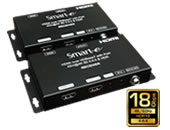 70m 18Gbps 4:4:4 HDBaseT extender pair for HDMI, RS232 and Infrared providing inline power (POC) to 70m. Resolutions 4k,2k, 1080p@60Hz, 3D fully HDCP 2.2 compliant